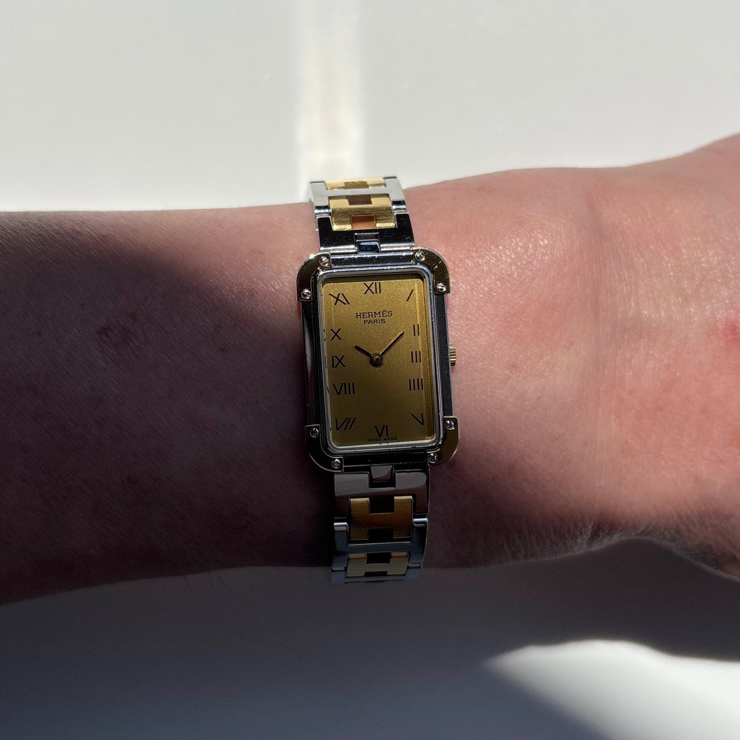 Hermes 1990s Croisier Two Tone Watch