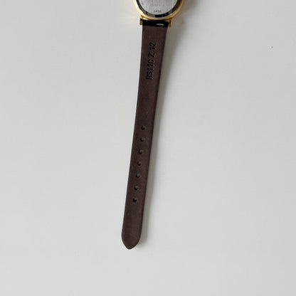Celine 1990s Round Dial Gold Plated Watch