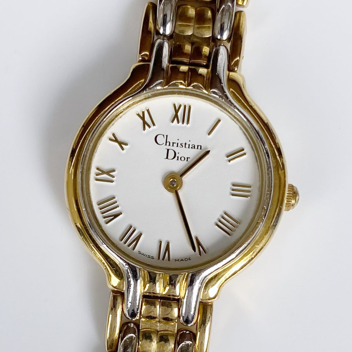 Dior 1990s Round Two Tone Watch