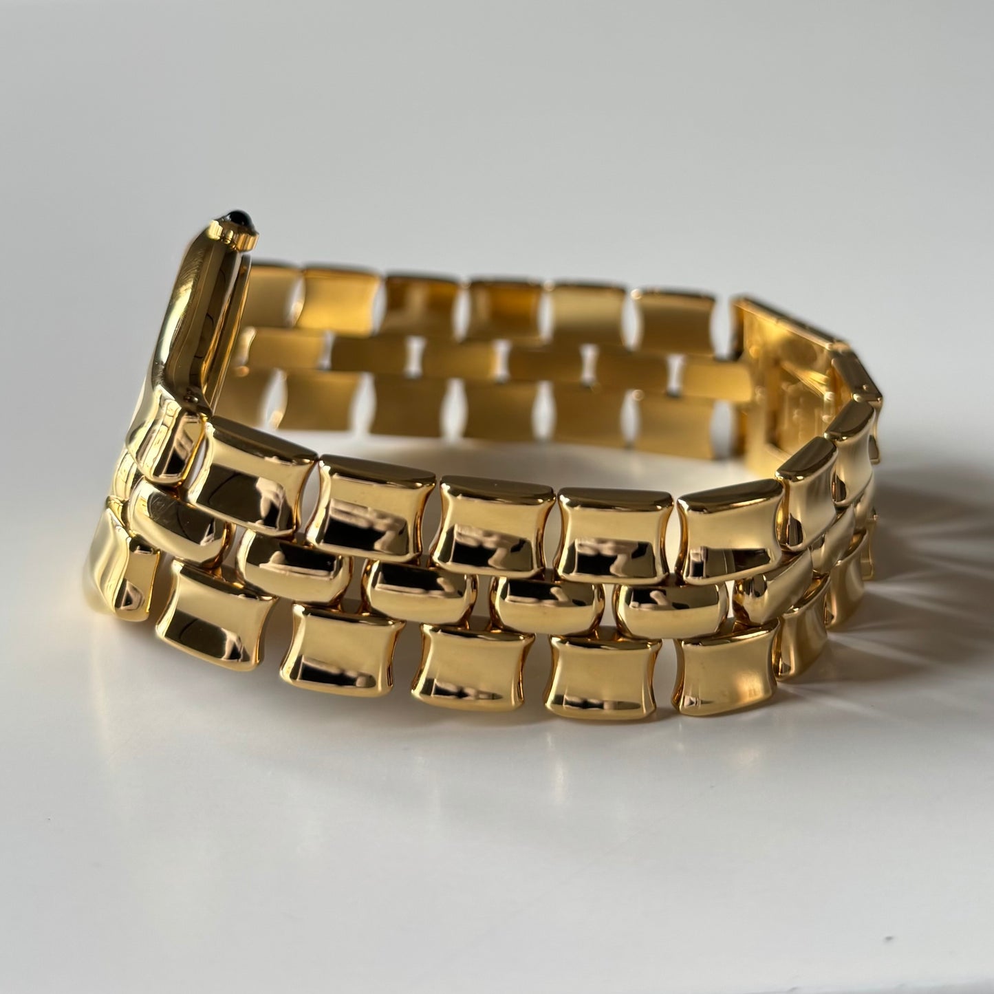 Fendi 1990s Date Round Dial Gold Plated Watch (Large)