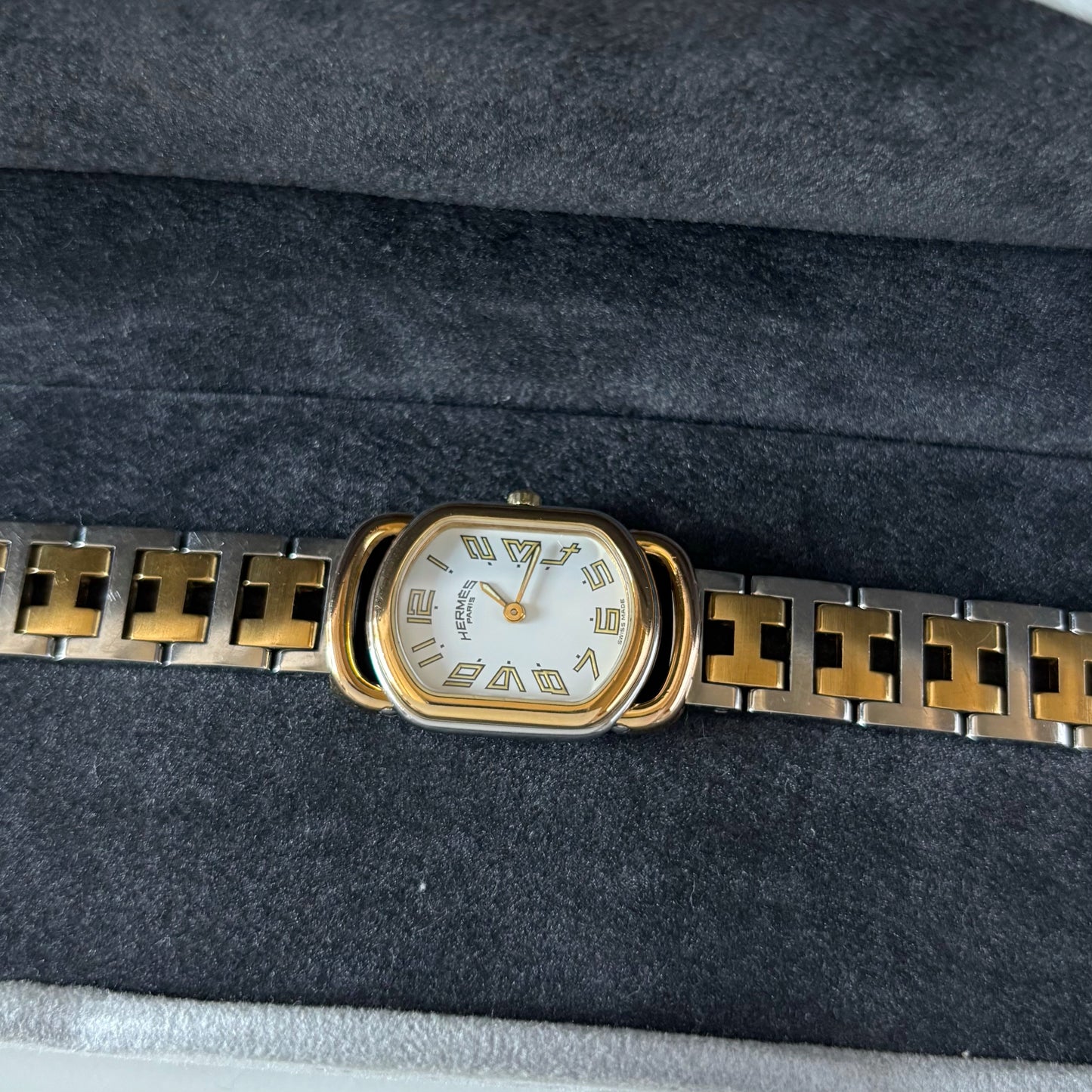 Hermes 1990s Rallye Two Tone Watch