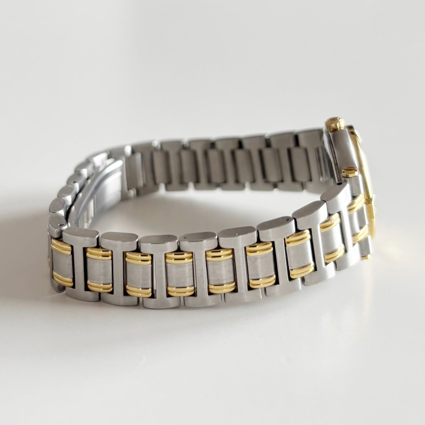 Gucci 1990s Date Round Dial Two Tone Watch