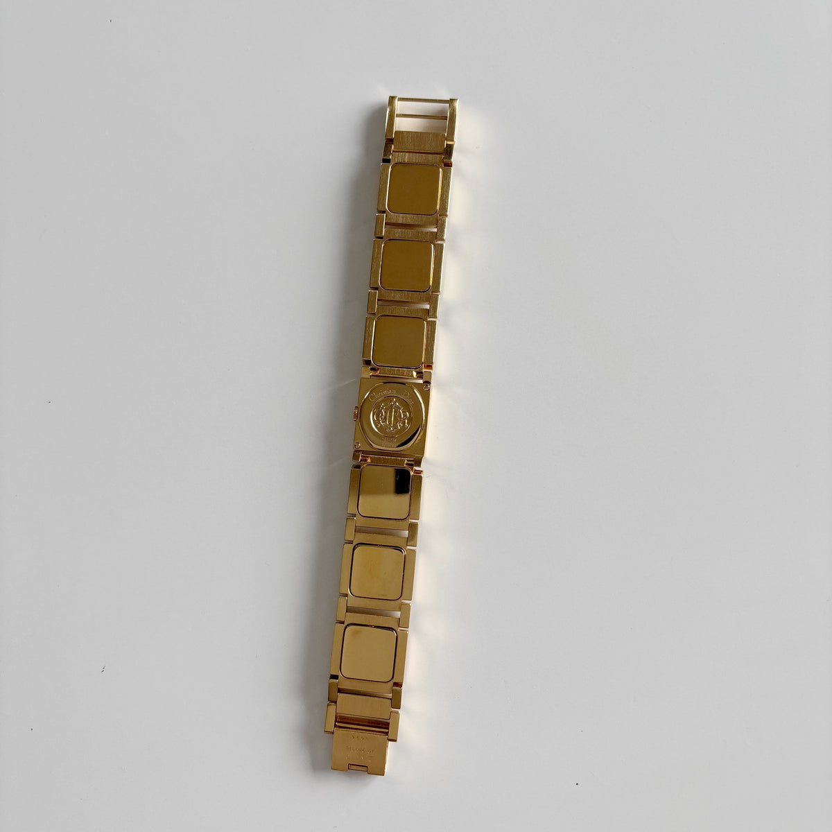 Dior 1990s Square Dial Interchangeable Strap Gold-Plated Watch