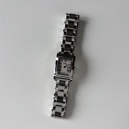 Fendi 1990s Seashell Dial Stainless steel Tank Watch