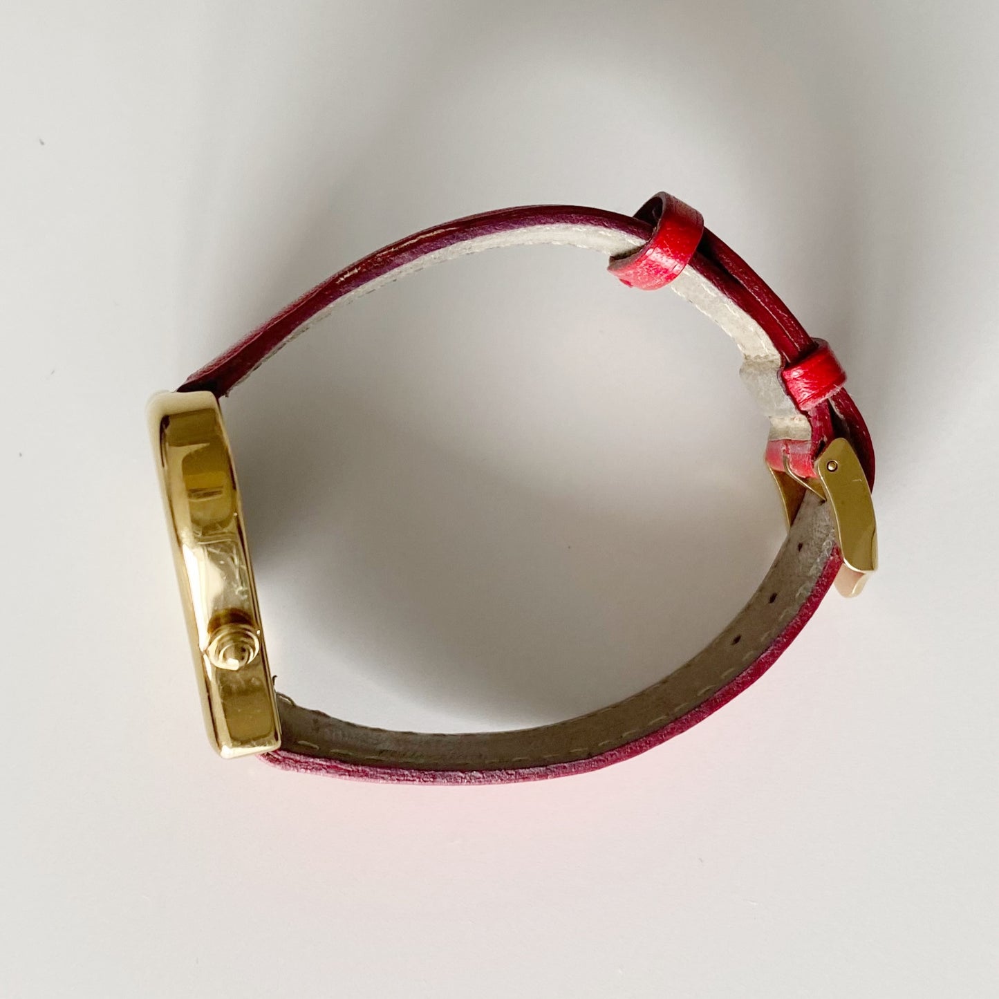 Yves Saint Laurent 1990s Heart shaped Dial Gold Plated Watch