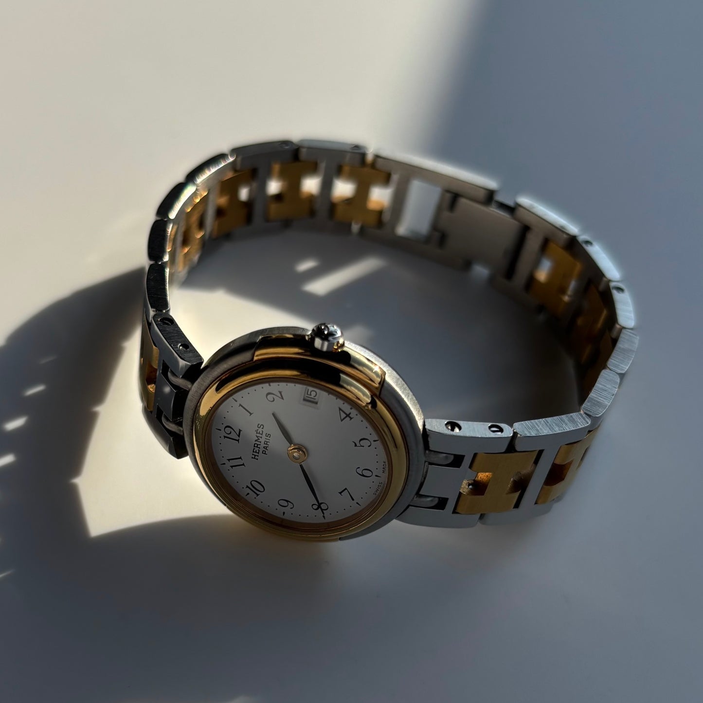 Hermes 1990s Windsor Two Tone Watch