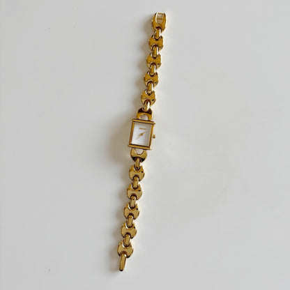 Gucci 1990s Interchangeable Strap Gold Plated Watch