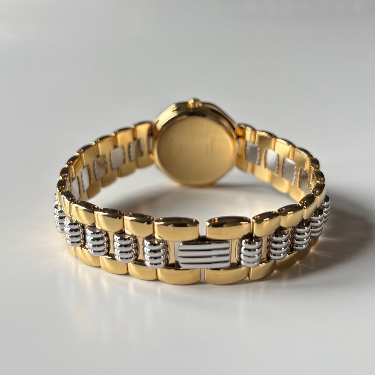 Dior 1990s Octagon Gold Plated Two Tone Watch