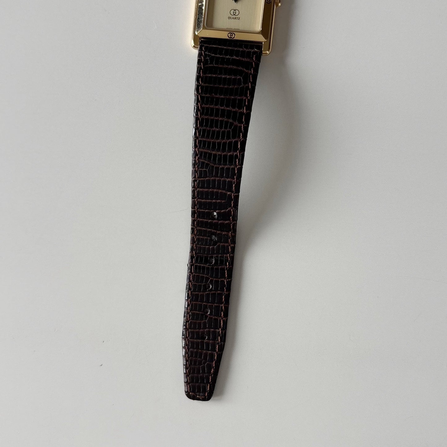 Gucci 1980s Tank Gold Plated Watch (Large)