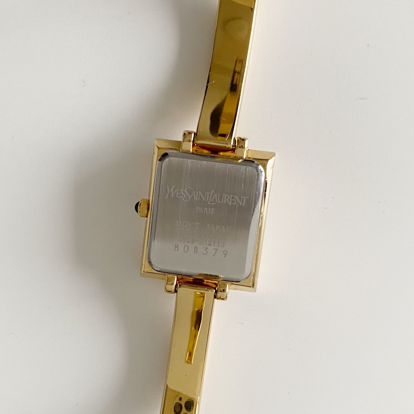 Yves Saint Laurent 1990s Gold Plated Bangle Watch