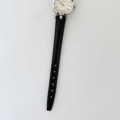 Gucci 1990s Silver Round Watch (Womens)