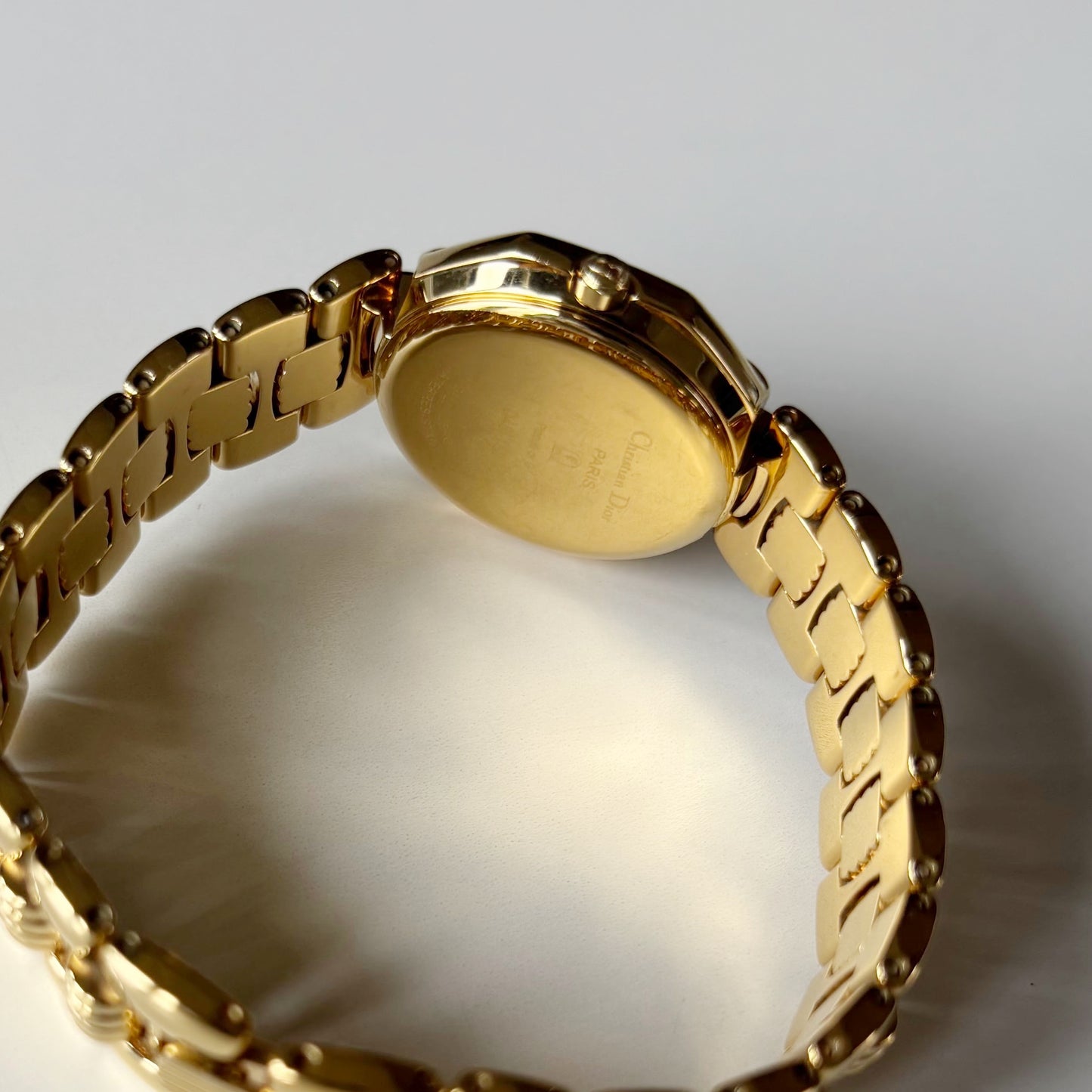 Dior 1990s Octagon Gold Plated Watch