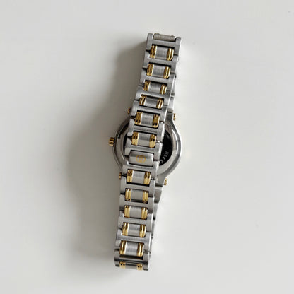 Gucci 1990s Date Round Dial Two Tone Watch