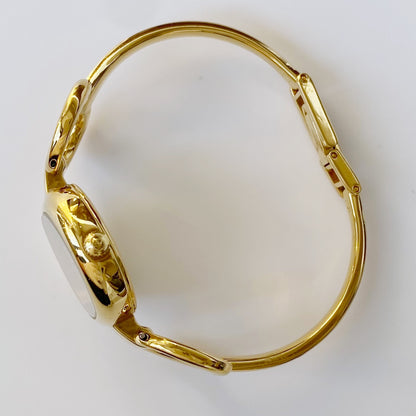 Gucci 1990s Gold Plated Bangle Watch (Small)