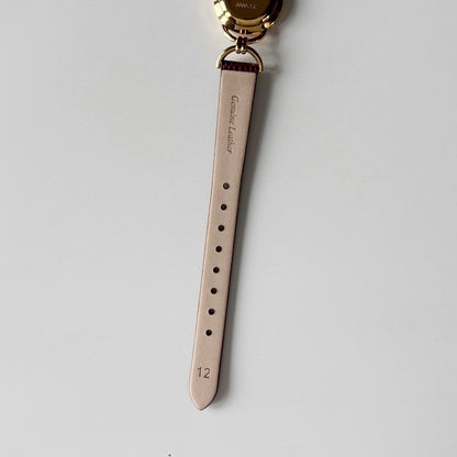 Gucci 1990s Round Dial Horsebit Gold Plated Watch