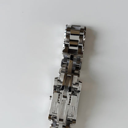 Fendi 1990s Seashell Dial Stainless steel Tank Watch