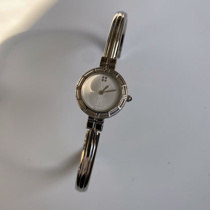 Yves Saint Laurent 1990s Round Dial Bangle Watch