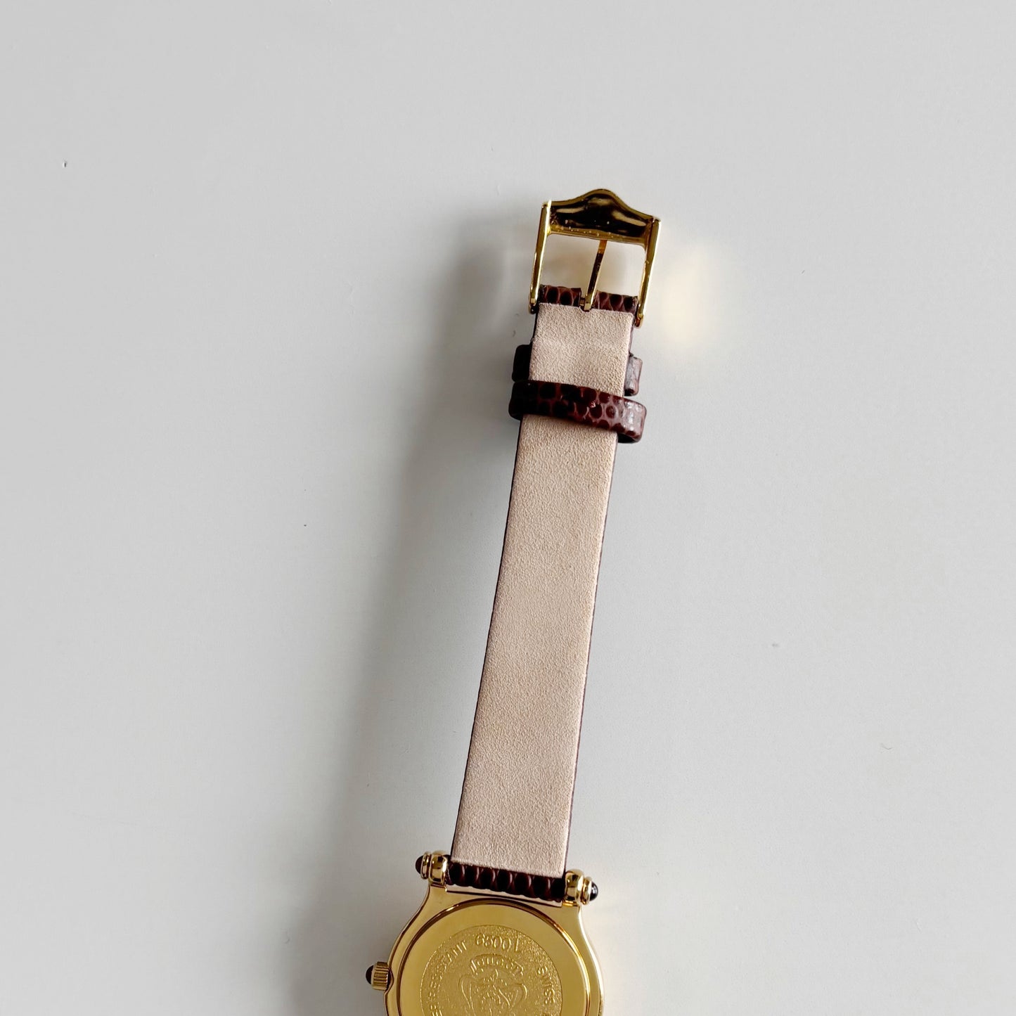 Gucci 1990s Gold Dial Gold Plated Watch