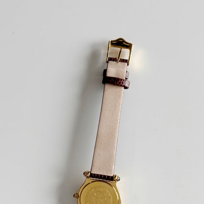 Gucci 1990s Gold Dial Gold Plated Watch