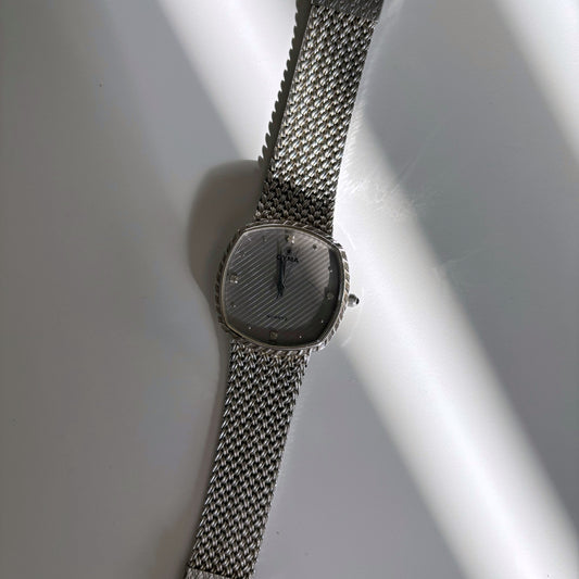 CYMA Vintage Diamond Silver Watch