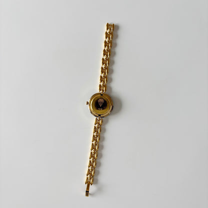 Gucci 1990s Interchangeable Bezel Gold Plated Watch with 6 bezels. case (160mm)