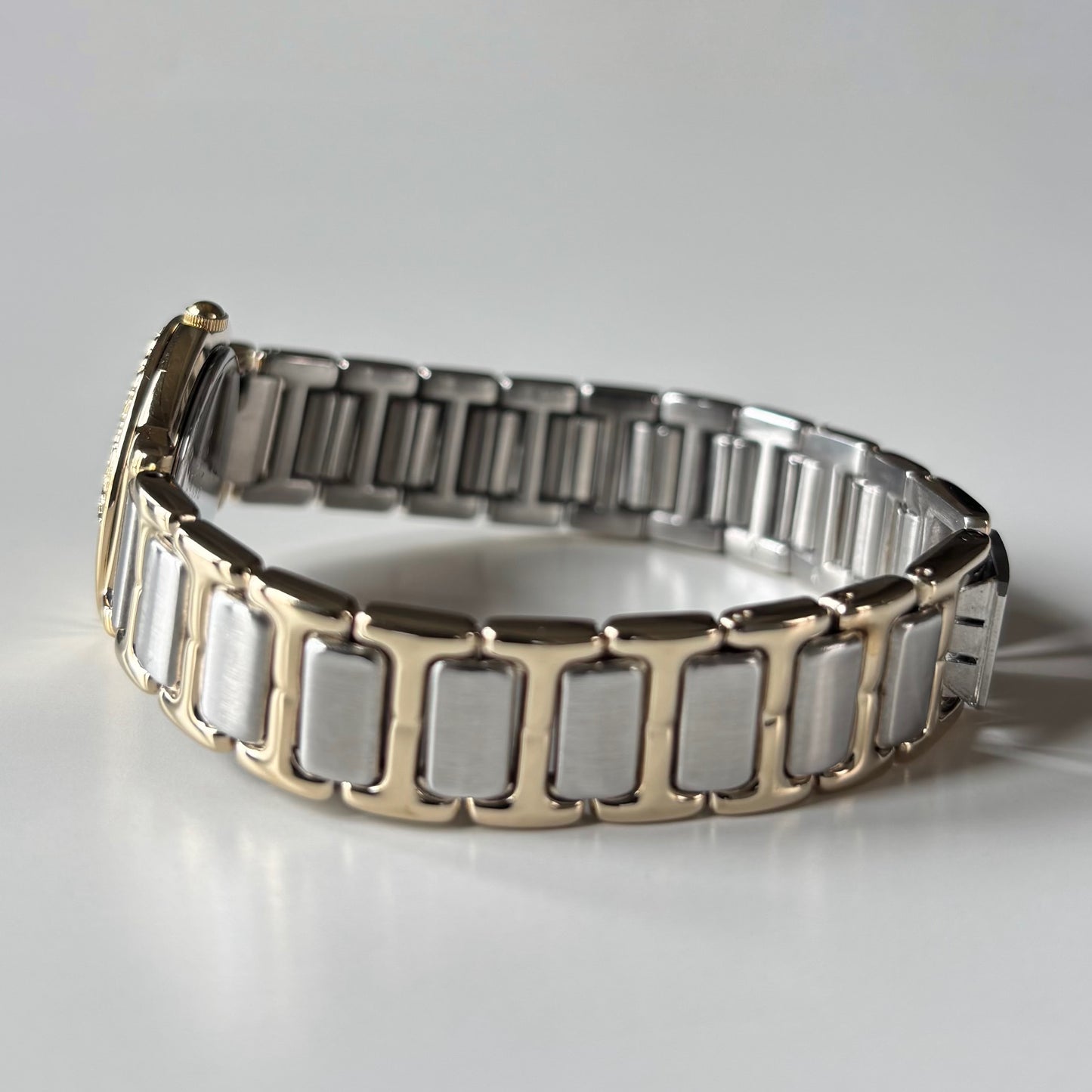 Yves Saint Laurent 1990s Round Dial Two Tone Watch