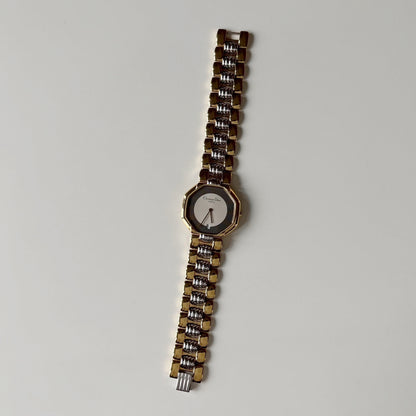 Dior 1990s Octagon Date Dial Two Tone Watch (Large) (5/31)