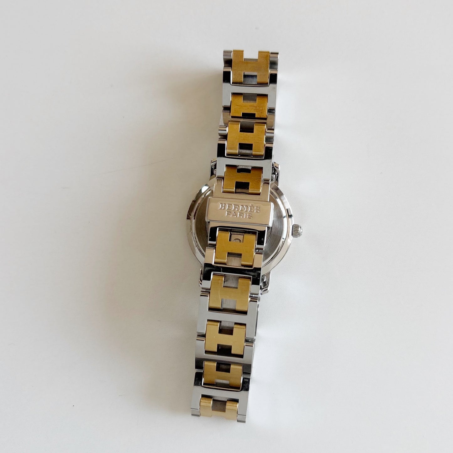 Hermes 1990s Clipper Date Round Dial Watch