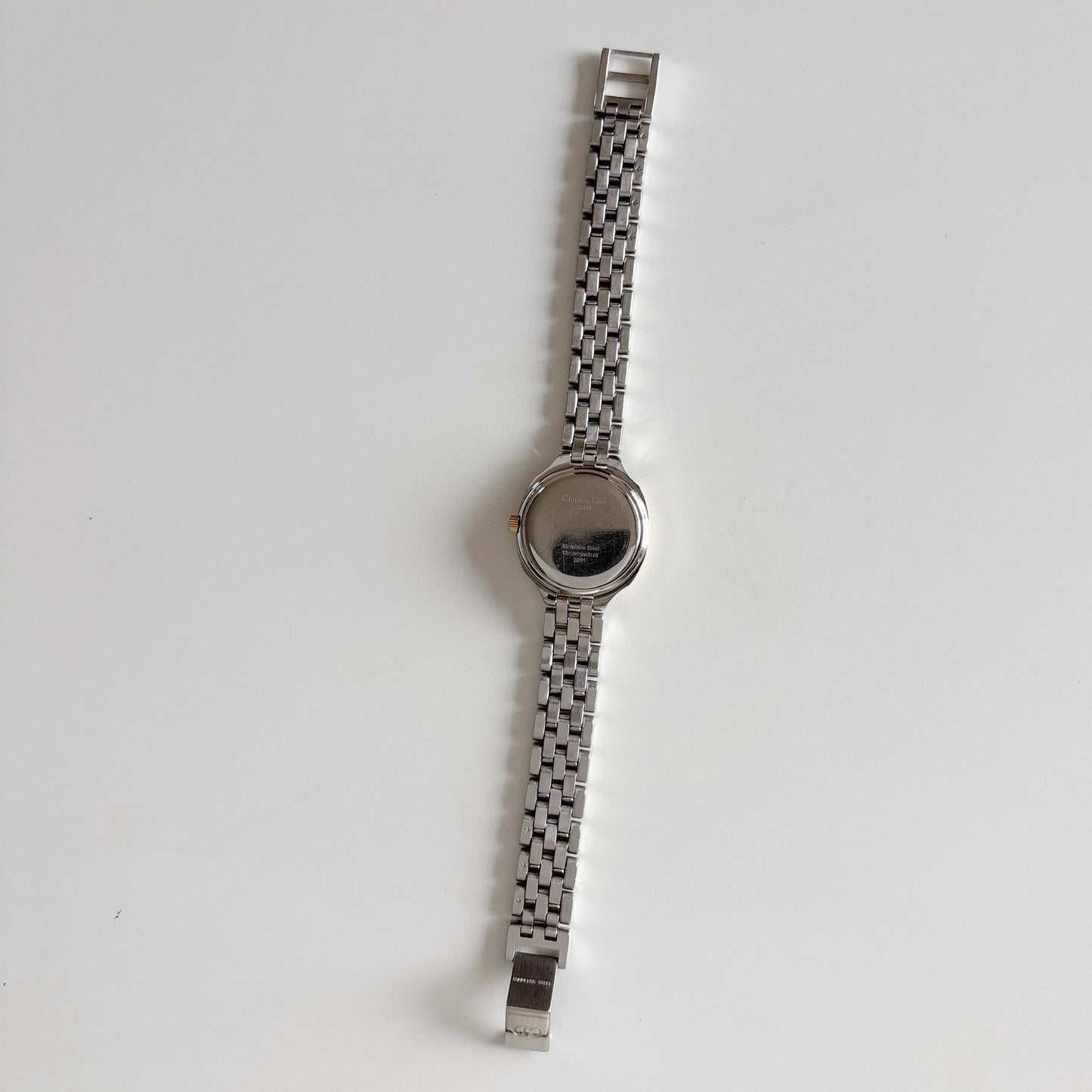 Dior 1990s Date Round Dial Two Tone Watch