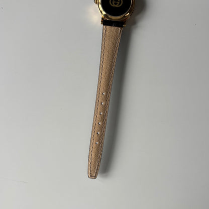 Gucci 1990s Date Round Dial Gold Plated Watch