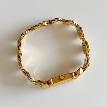 Gucci 1990s Interchangeable Strap Gold Plated Watch with 3 straps, case