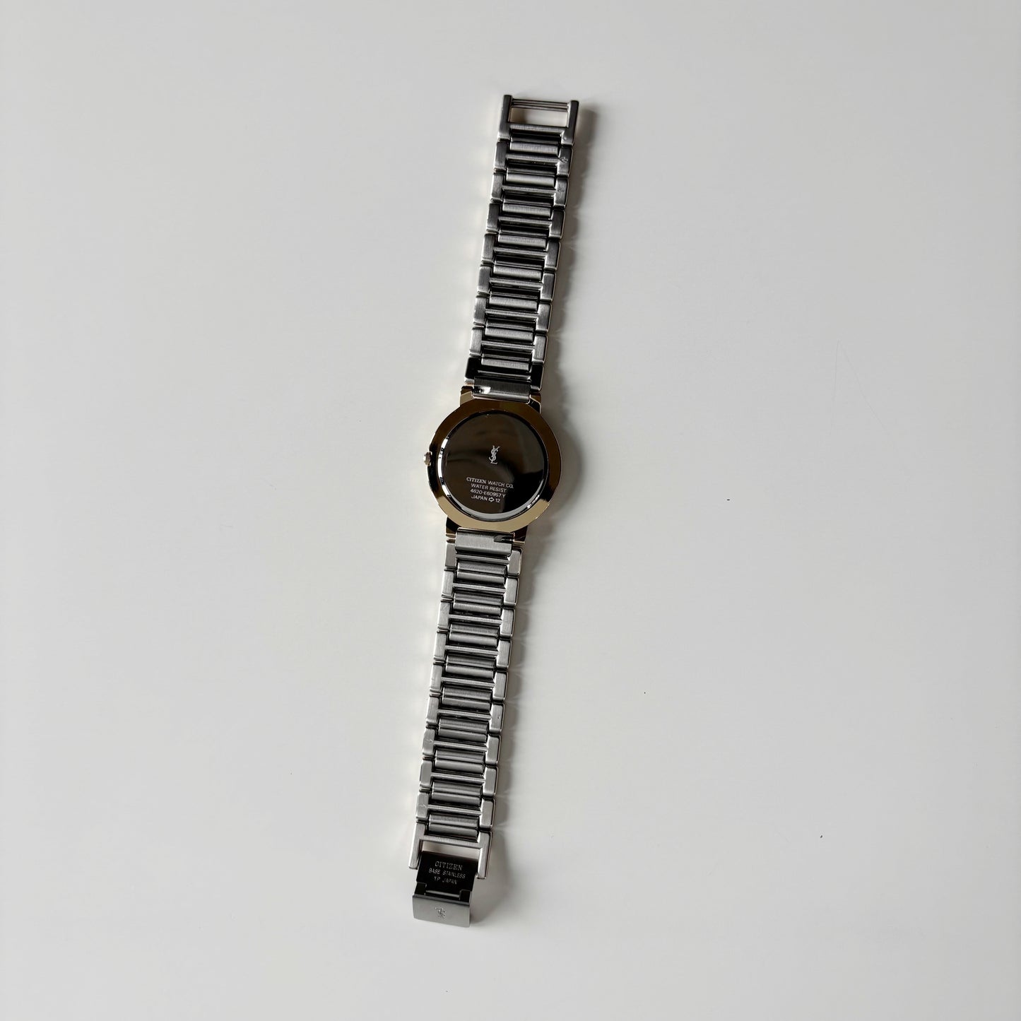 Yves Saint Laurent 1990s Round Dial Two Tone Watch (Large)