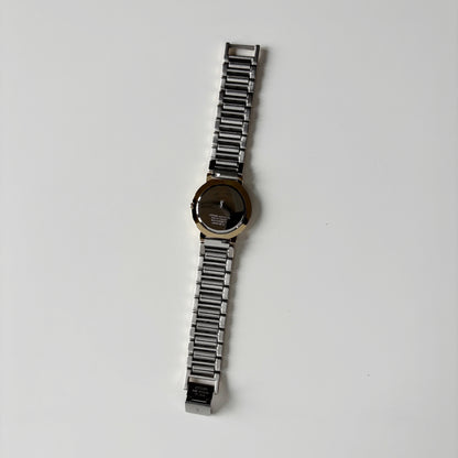 Yves Saint Laurent 1990s Round Dial Two Tone Watch (Large)