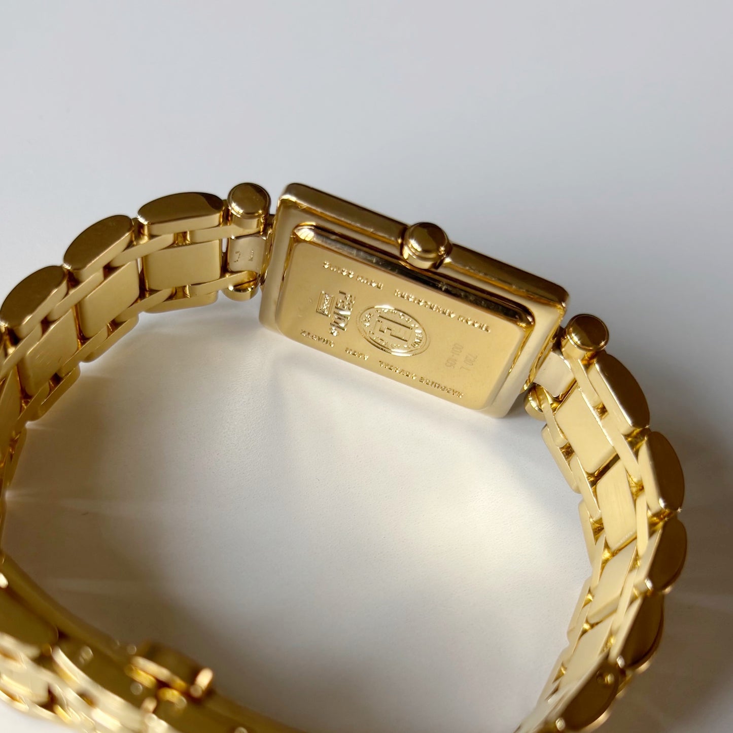 Fendi 1990s Tank Gold Plated Watch Limited Edition (only 2,500 pieces made)