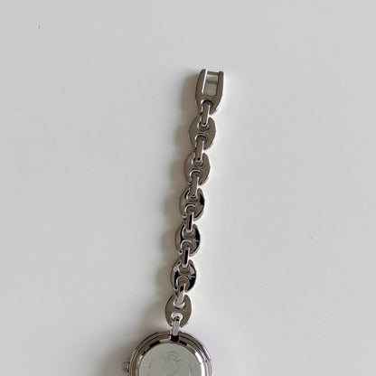 Gucci 1990s Interchangeable Bezel Stainless steel Silver Watch with 6 bezels, case (167mm)