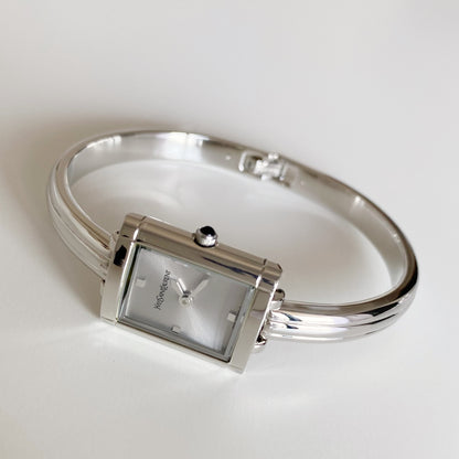 Yves Saint Laurent 1990s  Silver Bangle Watch