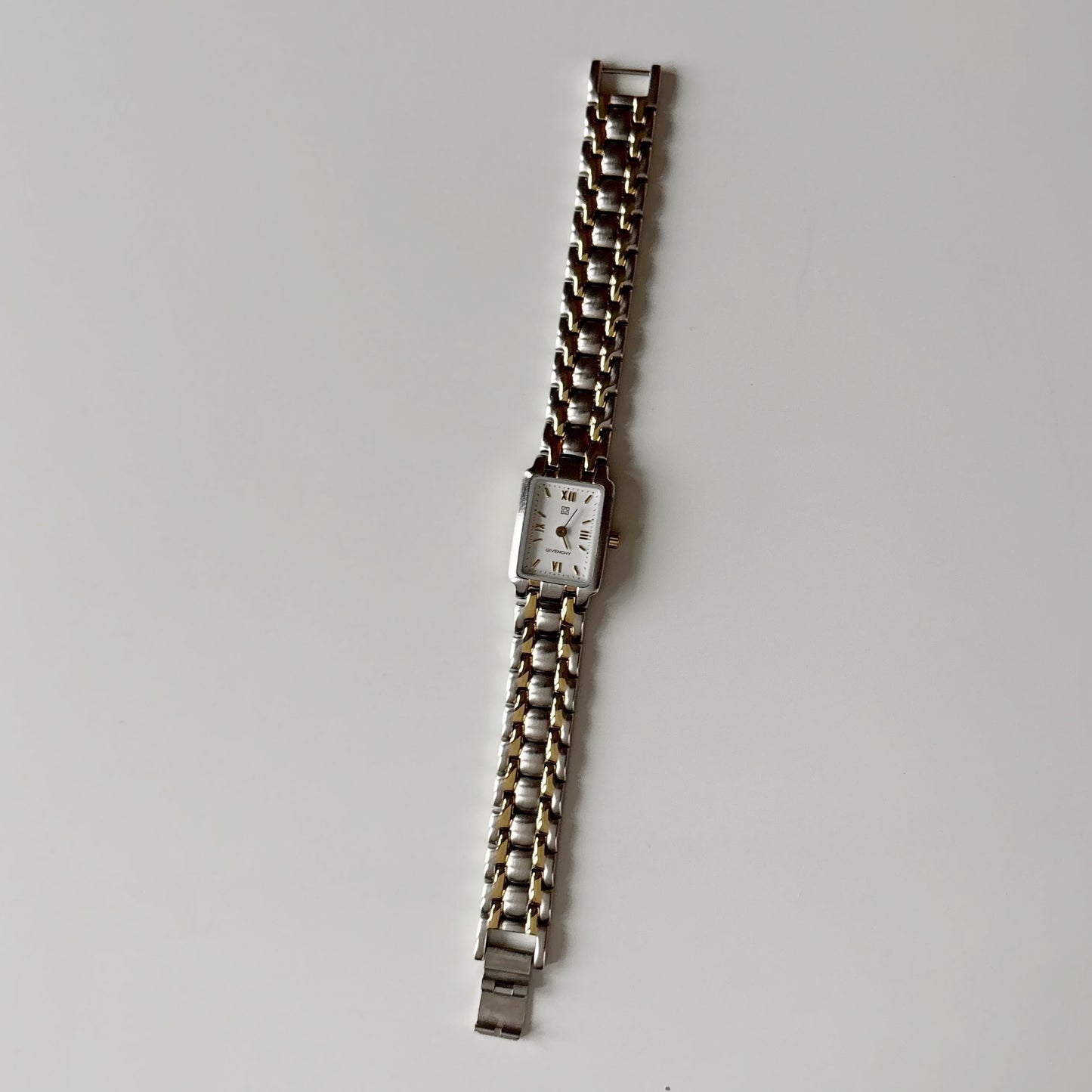 Givenchy 1990s Tank Two Tone Watch