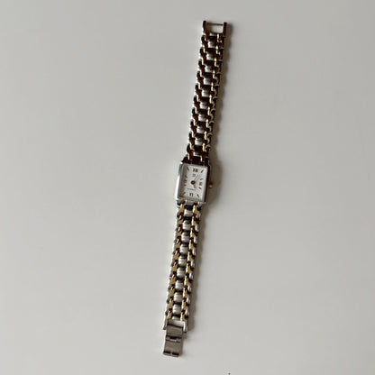 Givenchy 1990s Tank Two Tone Watch