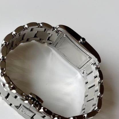 Fendi 1990s Seashell Dial Stainless steel Tank Watch