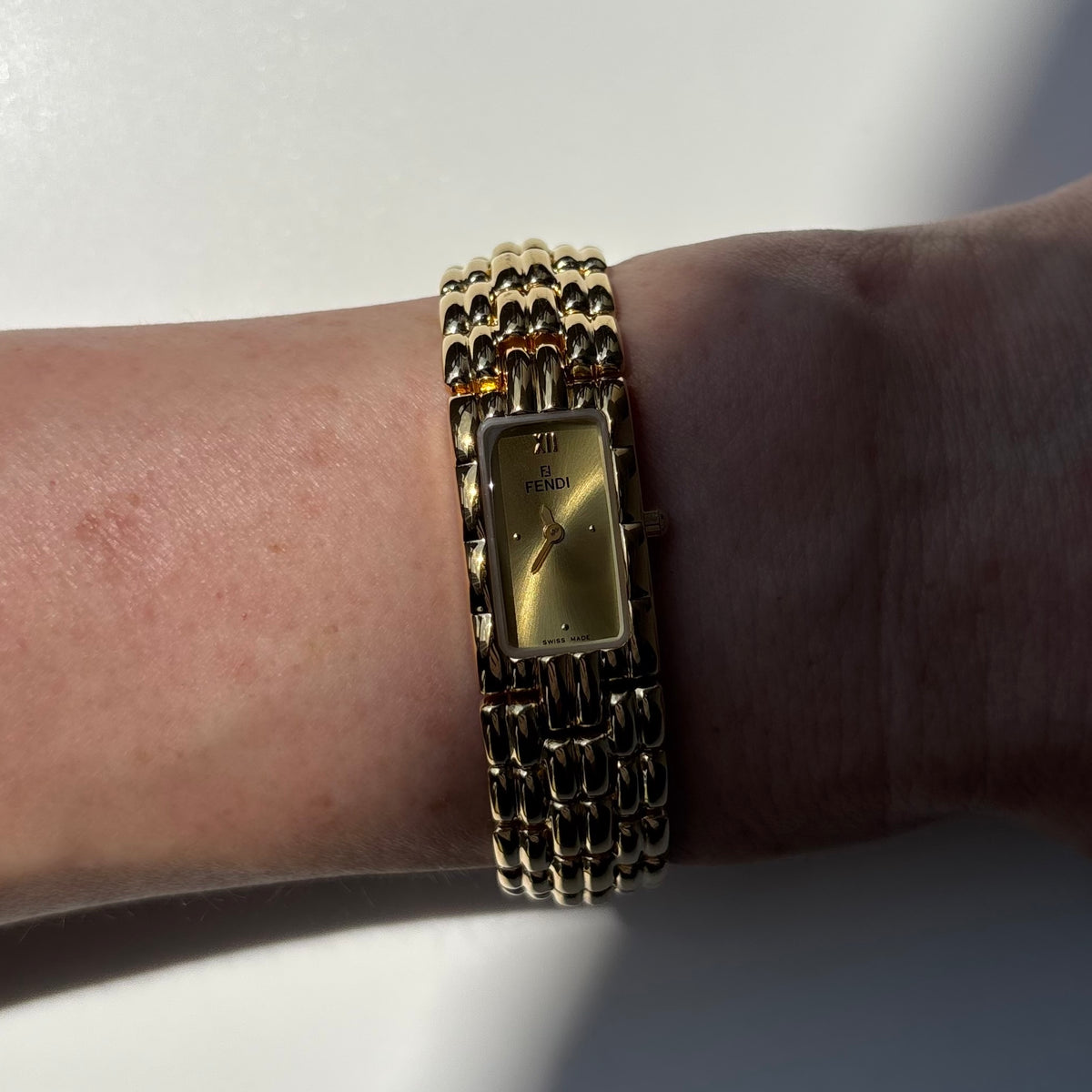 Fendi 1990s Gold Plated Watch