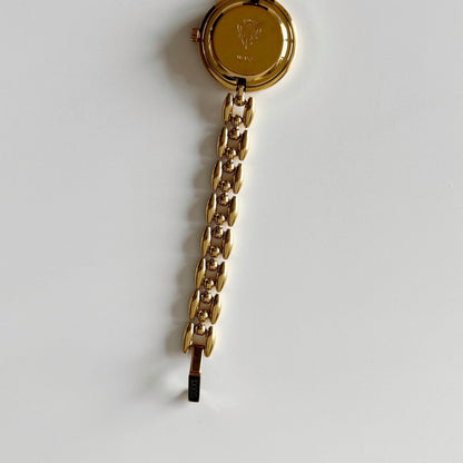 Gucci 1990s Interchangeable Bezel Gold Plated Watch with 6 bezels, case (167mm)