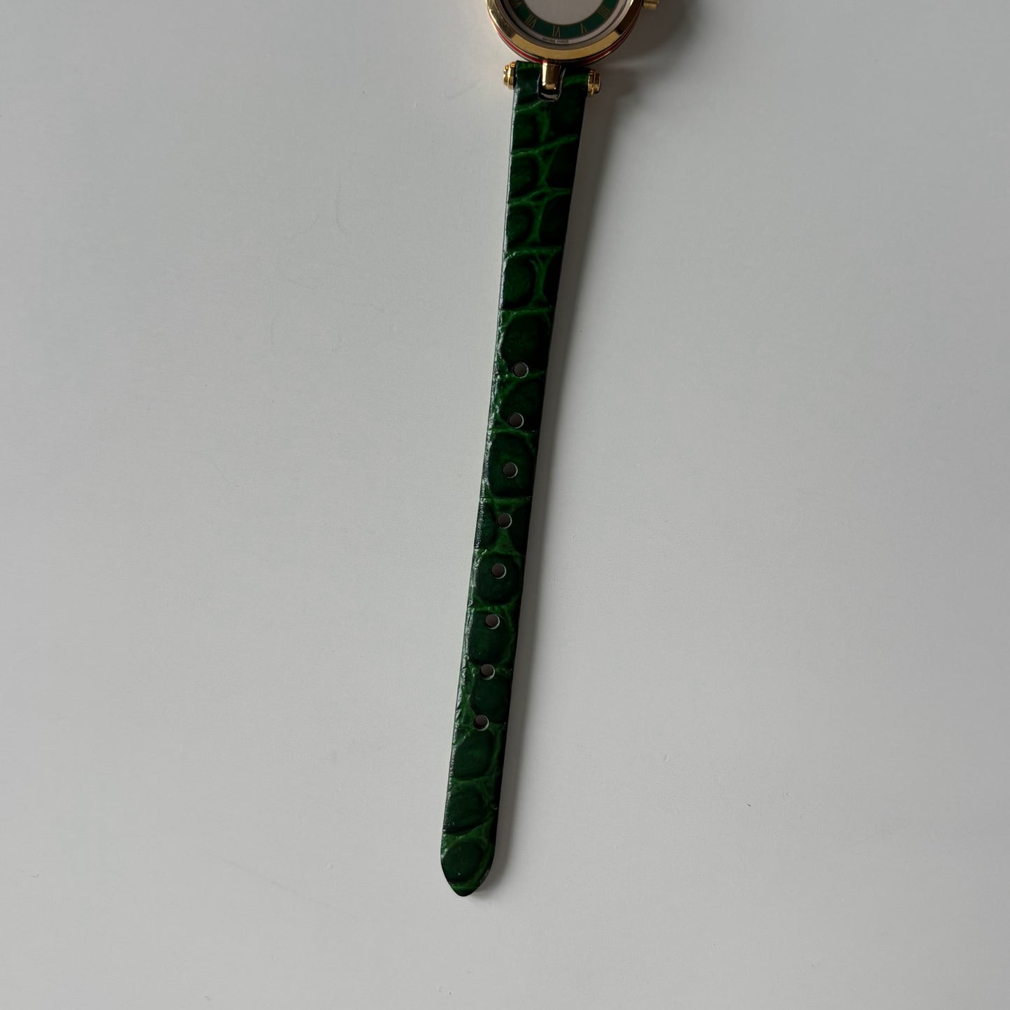 Gucci 1990s Green Dial Sherry Gold Plated Watch