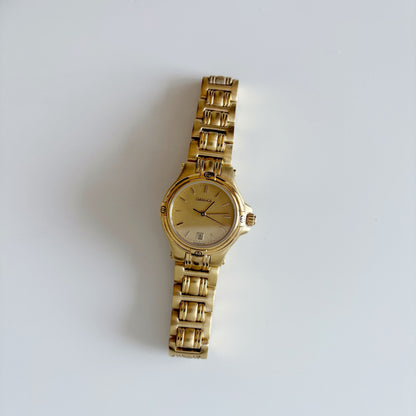Gucci 1990s Date Gold Plated Watch