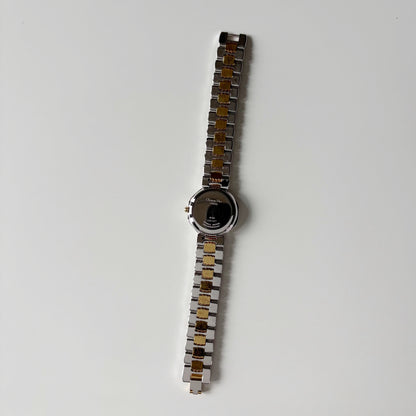Dior 1990s Octagon Dial Date Two Tone Watch
