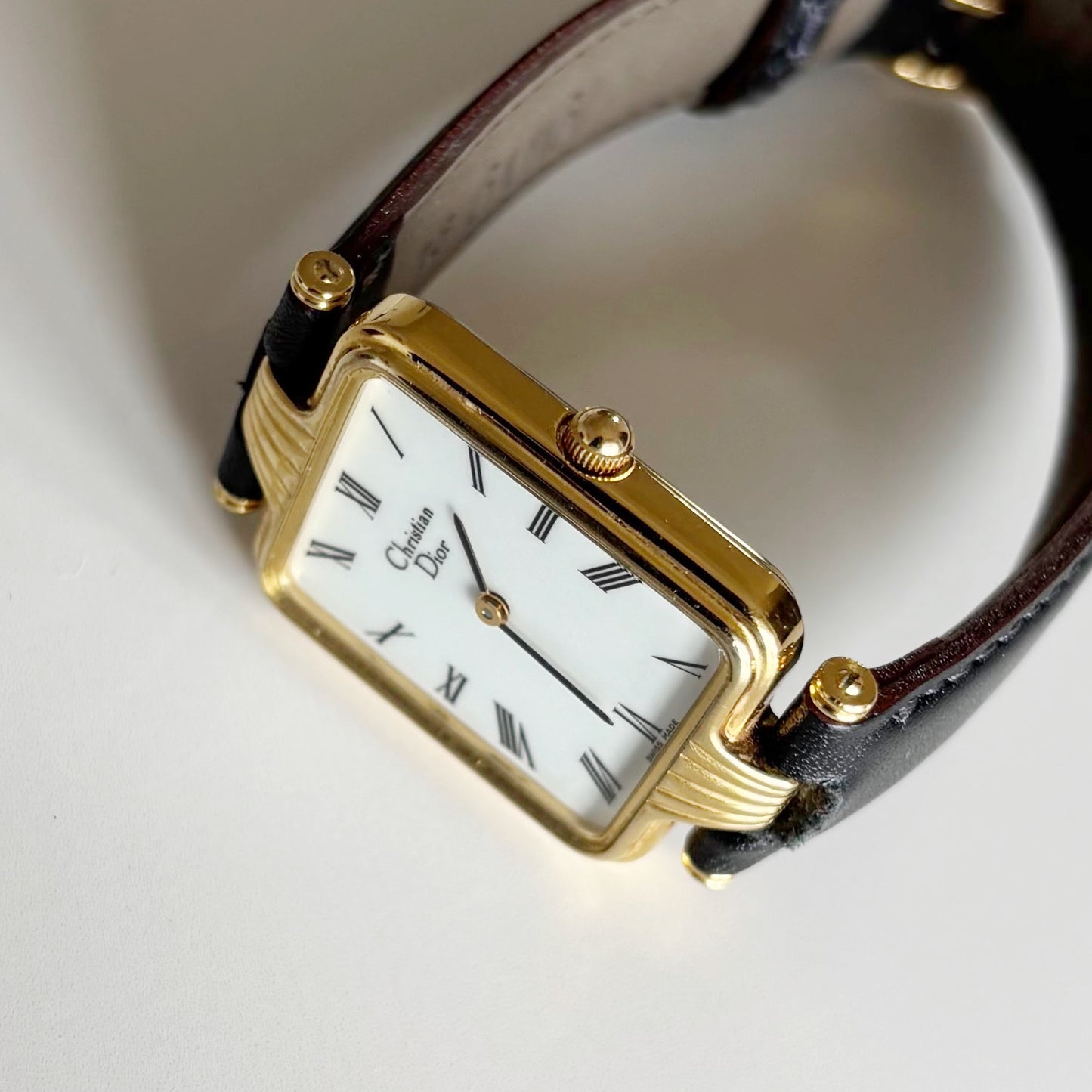 Dior 1990s Tank Gold Plated Watch (Large)