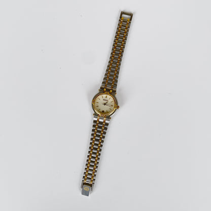 Gucci 1990s Date Gold Plated Two Tone Watch