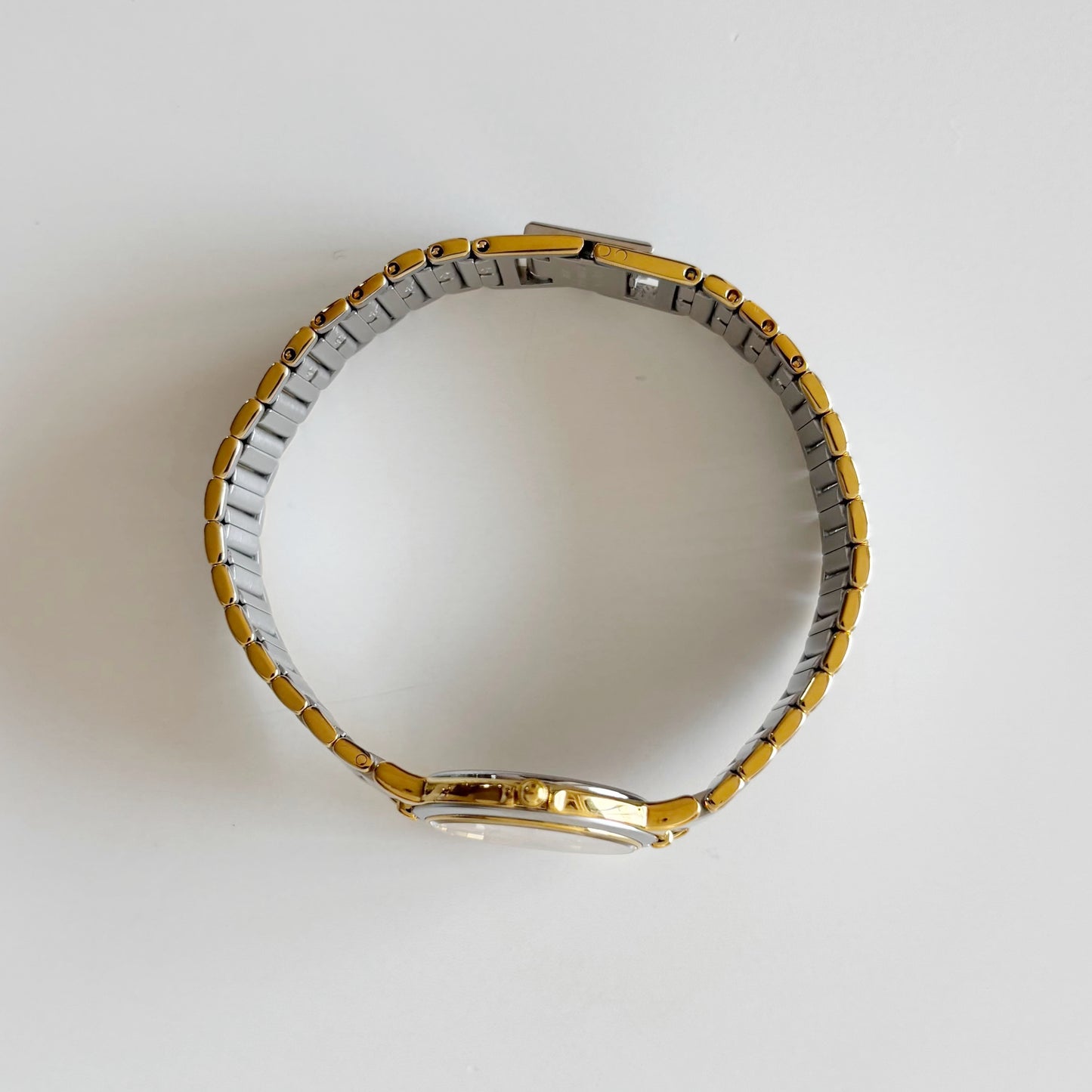 Yves Saint Laurent 1990s Round Dial Two Tone Watch