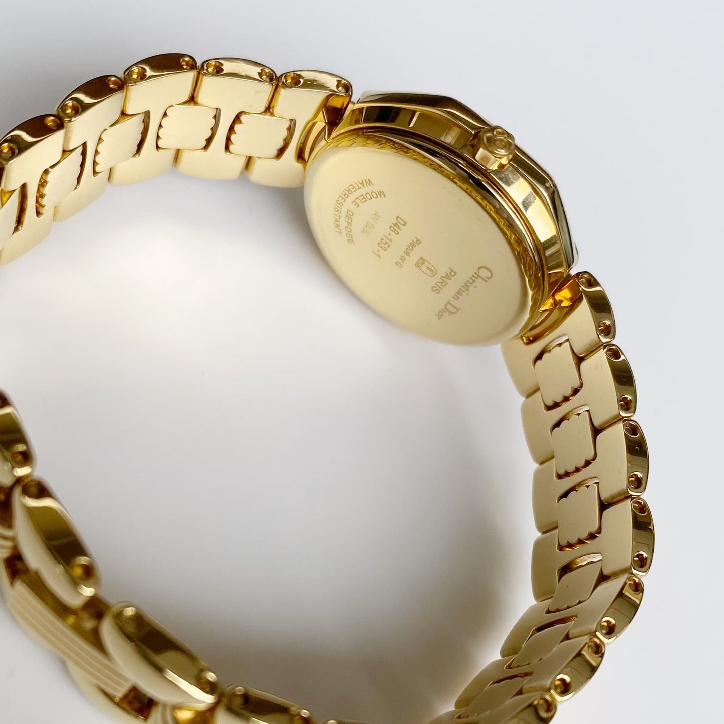 Dior 1990s Octagon Gold Plated Watch