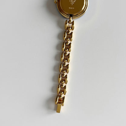 Gucci 1990s Interchangeable Bezel Gold Plated Watch with 6 bezels, case (162mm)