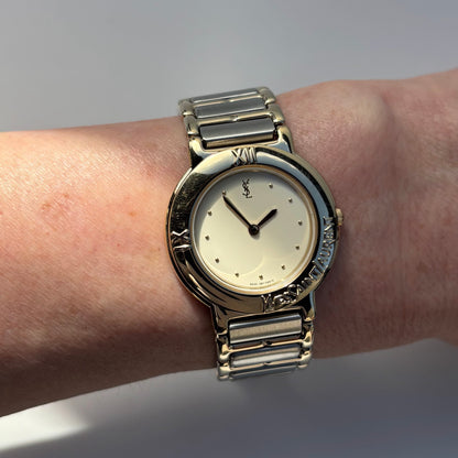 Yves Saint Laurent 1990s Two Tone Watch (Large)